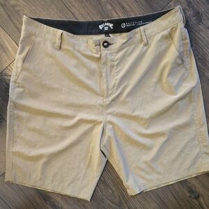 Billabong Men's Tan Flat-Front Performance Shorts